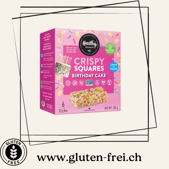 Birthday Cake Crispy Squares by Healthy Crunch